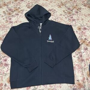 Disneyland Resort Parks Fantasia Sorcerer Mickey Zip Up Sweater Size Large